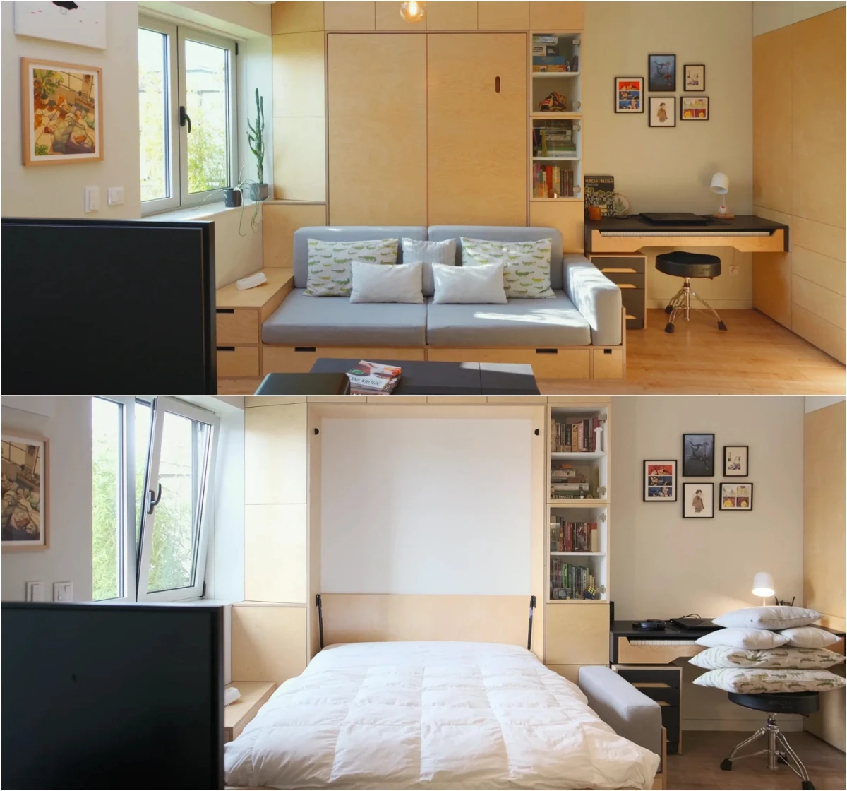 Giải pháp giường giấu cho căn hộ dưới 50m2